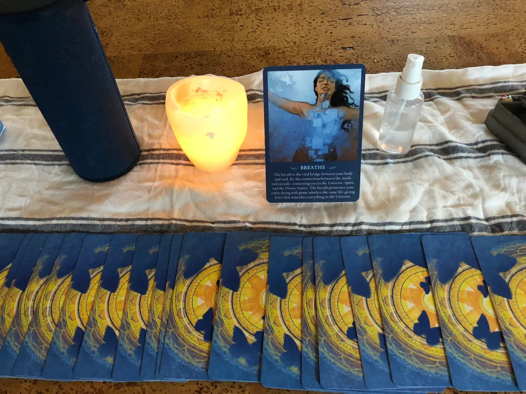 Breathe tarot card in CCB session