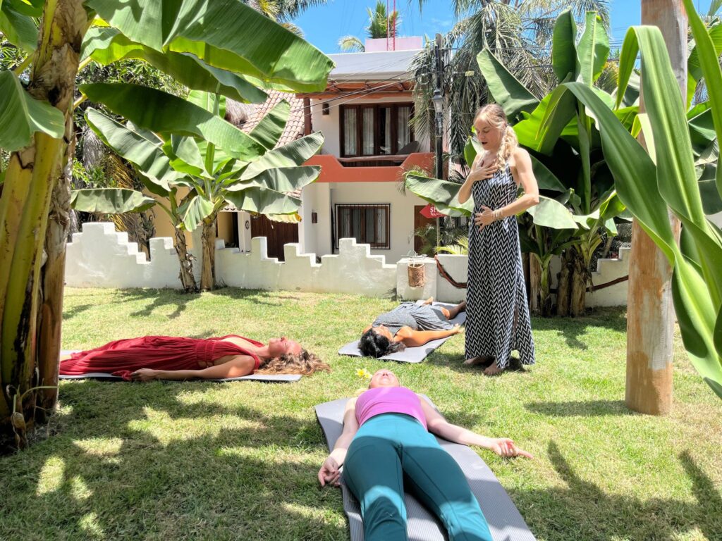 in-person breathwork facilitator training session, in Mexico