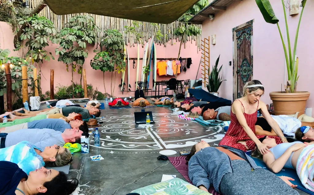 circular breathwork session in sayulita, mexico