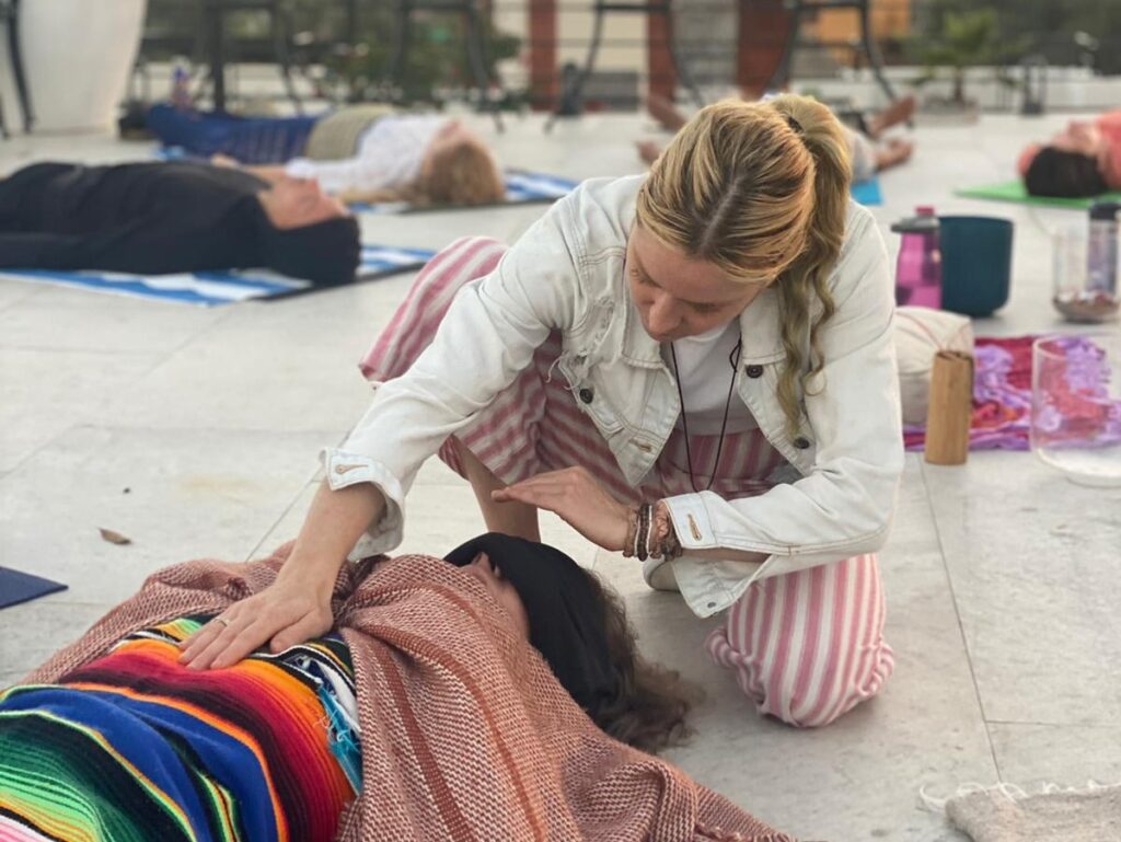 unity breathwork founder facilitating breathwork in mexico