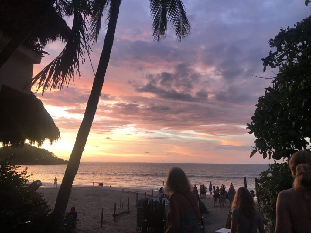 Picture of the sunset at our breathwork retreat 2025