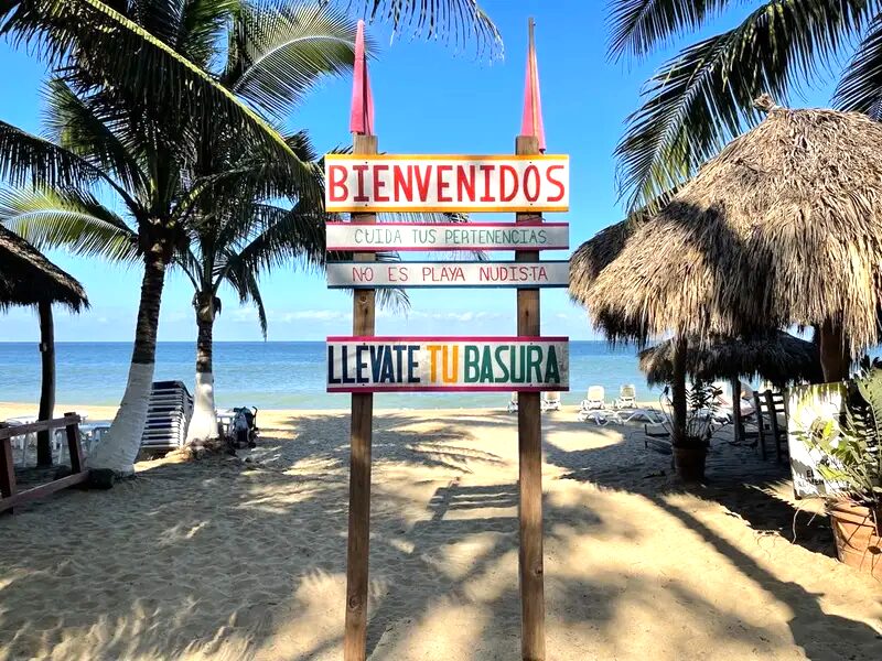 San Pancho, Mexico beach sign